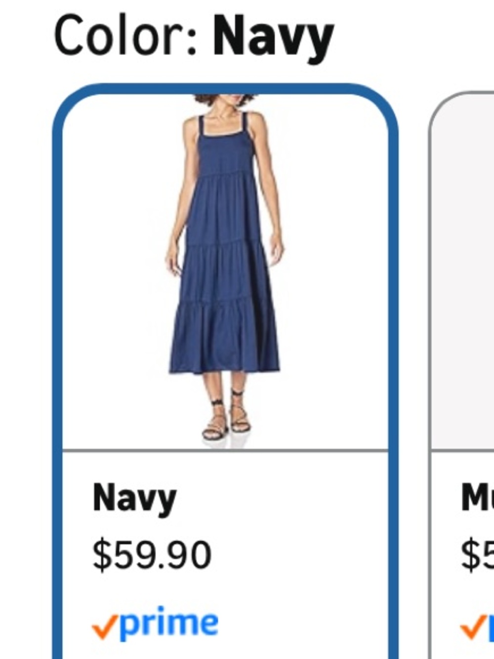 NWT $59 The Drop S Navy Britt Tiered Maxi Tent Dress